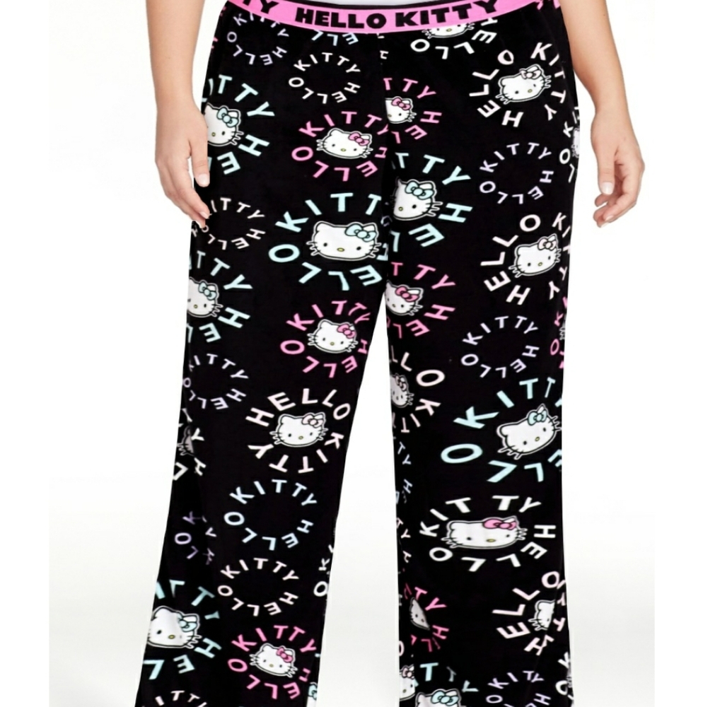 🌸Hello Kitty Black Sleep Pants NWT - Picture 3 of 6